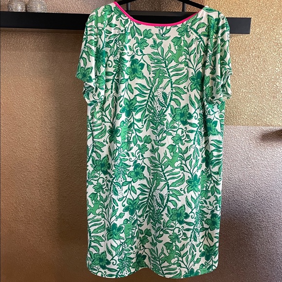 LILLY PULITZER MARGENE SLEEP DRESS FIDDLE LEAF GREEN LARGE 🌺 - Picture 2 of 8